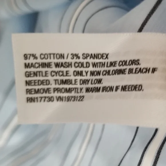 NWT Ava & Viv Blue Stripe Midi Shirt Dress Size 1X - Picture 8 of 8